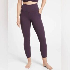 Athleta Salutation Stash‎ Pocket Tights Womens Size LT Purple